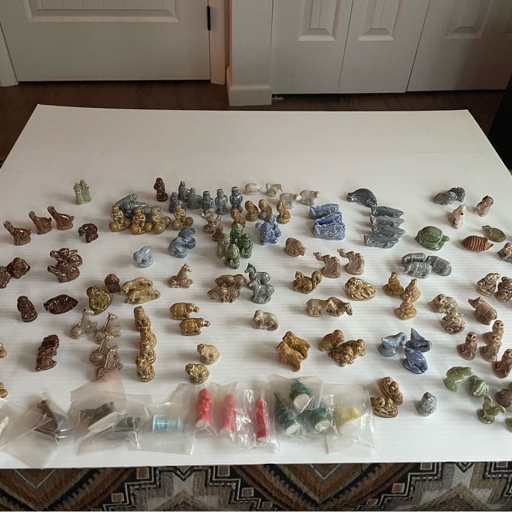 Assorted Wade Red Rose Ceramic Figurine Collection